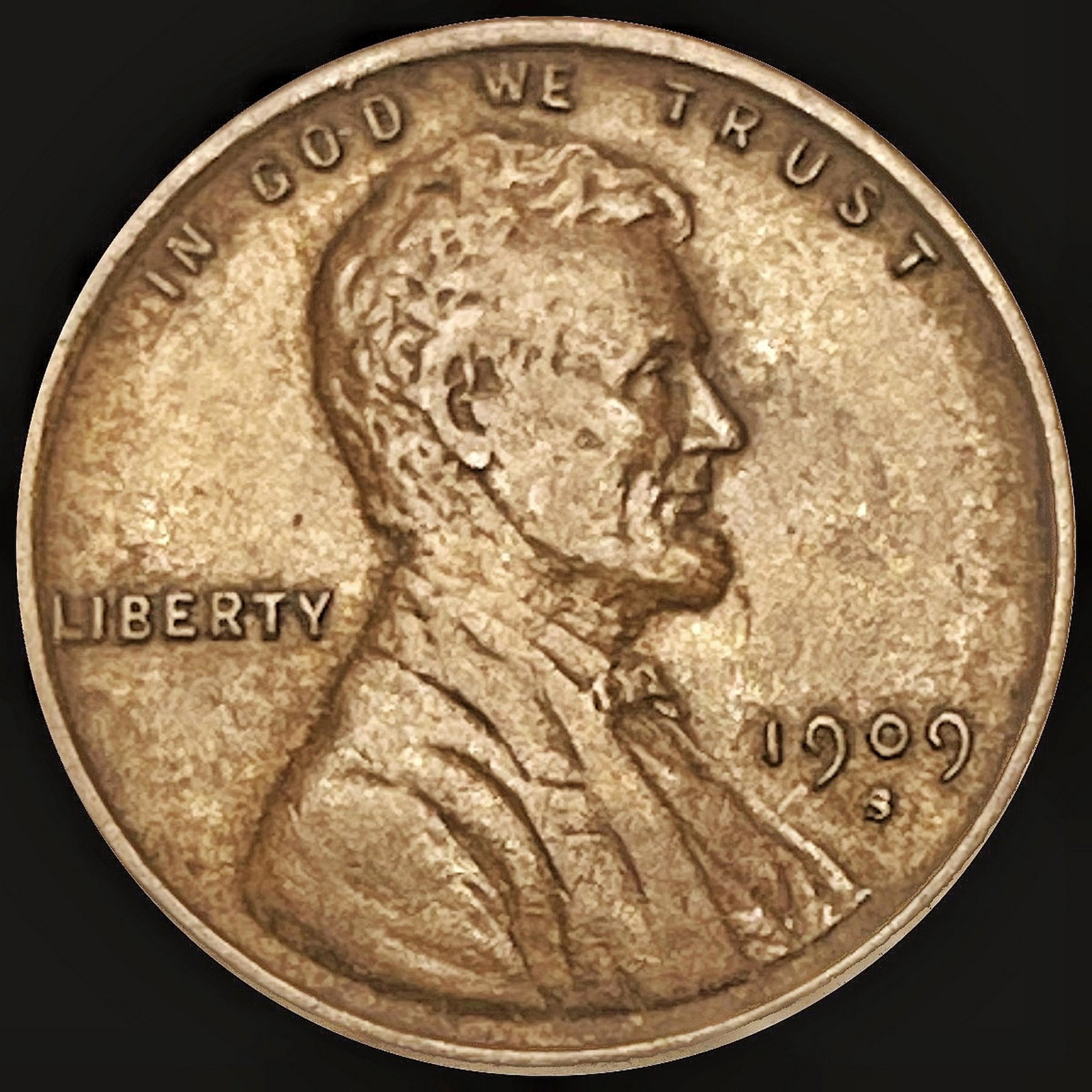 1909-S Wheat Cent CLOSELY UNCIRCULATED: 1909-S Wheat Cent CLOSELY UNCIRCULATED
