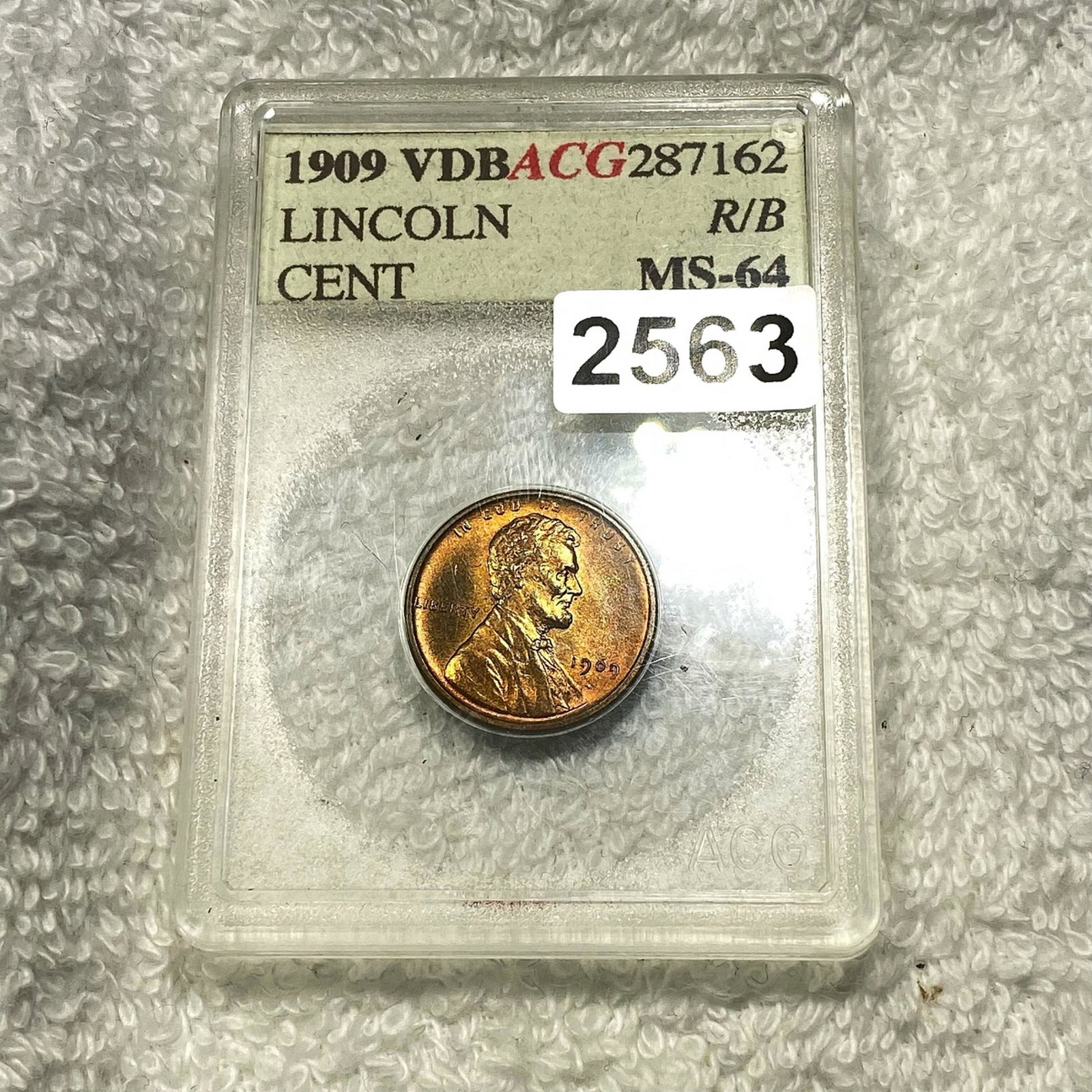 1909 VDB Wheat Cent ACG - MS64: 1909 VDB Wheat Cent ACG - MS64
