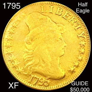 1795 $5 Gold Half Eagle LIGHTLY CIRCULATED: 1795 $5 Gold Half Eagle LIGHTLY CIRCULATED