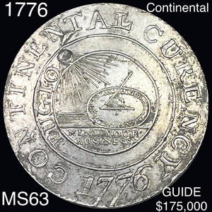 1776 Continental Currency Pewter CHOICE BU