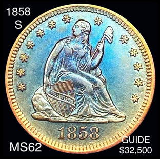 1858-S Seated Liberty Quarter UNCIRCULATED: 1858-S Seated Liberty Quarter UNCIRCULATED