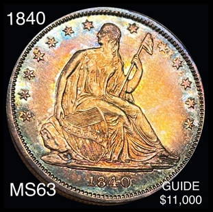 1840 Seated Liberty Half Dollar CHOICE BU: 1840 Seated Liberty Half Dollar CHOICE BU