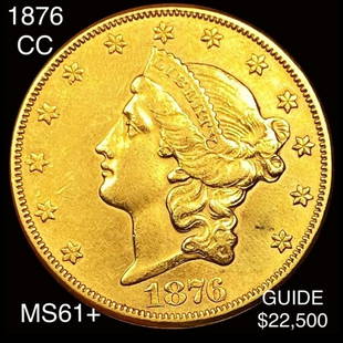 1876-CC $20 Gold Double Eagle UNCIRCULATED: 1876-CC $20 Gold Double Eagle UNCIRCULATED