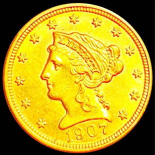 1907 $2.50 Gold Quarter Eagle UNCIRCULATED: 1907 $2.50 Gold Quarter Eagle UNCIRCULATED