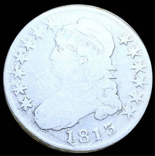 1813 Capped Bust Half Dollar ABOUT UNCIRCULATED: 1813 Capped Bust Half Dollar ABOUT UNCIRCULATED