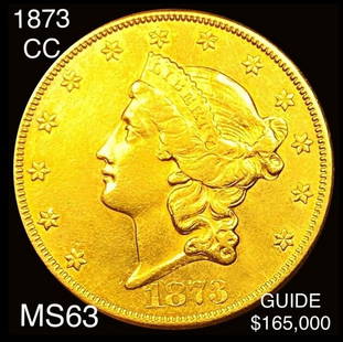 1873-CC $20 Gold Double Eagle CHOICE BU: 1873-CC $20 Gold Double Eagle CHOICE BU