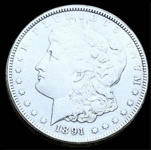 1891-CC Morgan Silver Dollar UNCIRCULATED: 1891-CC Morgan Silver Dollar UNCIRCULATED