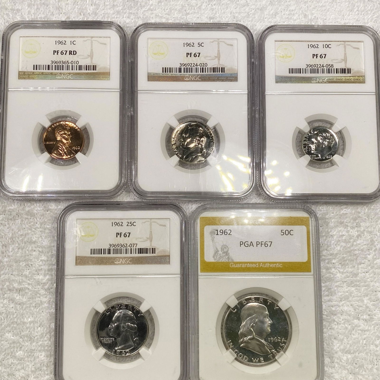 1962 Proof Set NGC/PGA - PR67 (1 of 2)