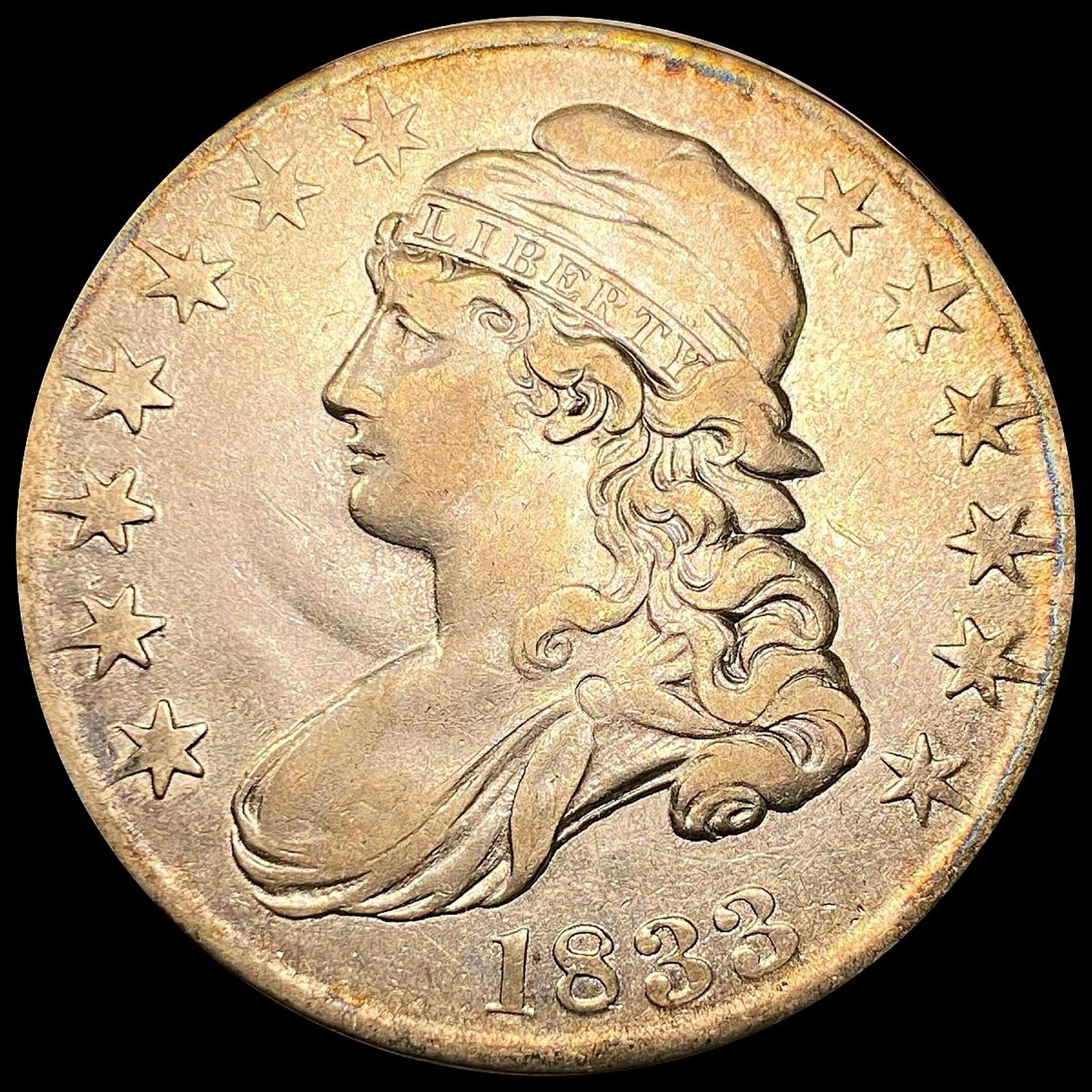 1833 Capped Bust Half Dollar CLOSELY UNCIRCULATED (1 of 2)