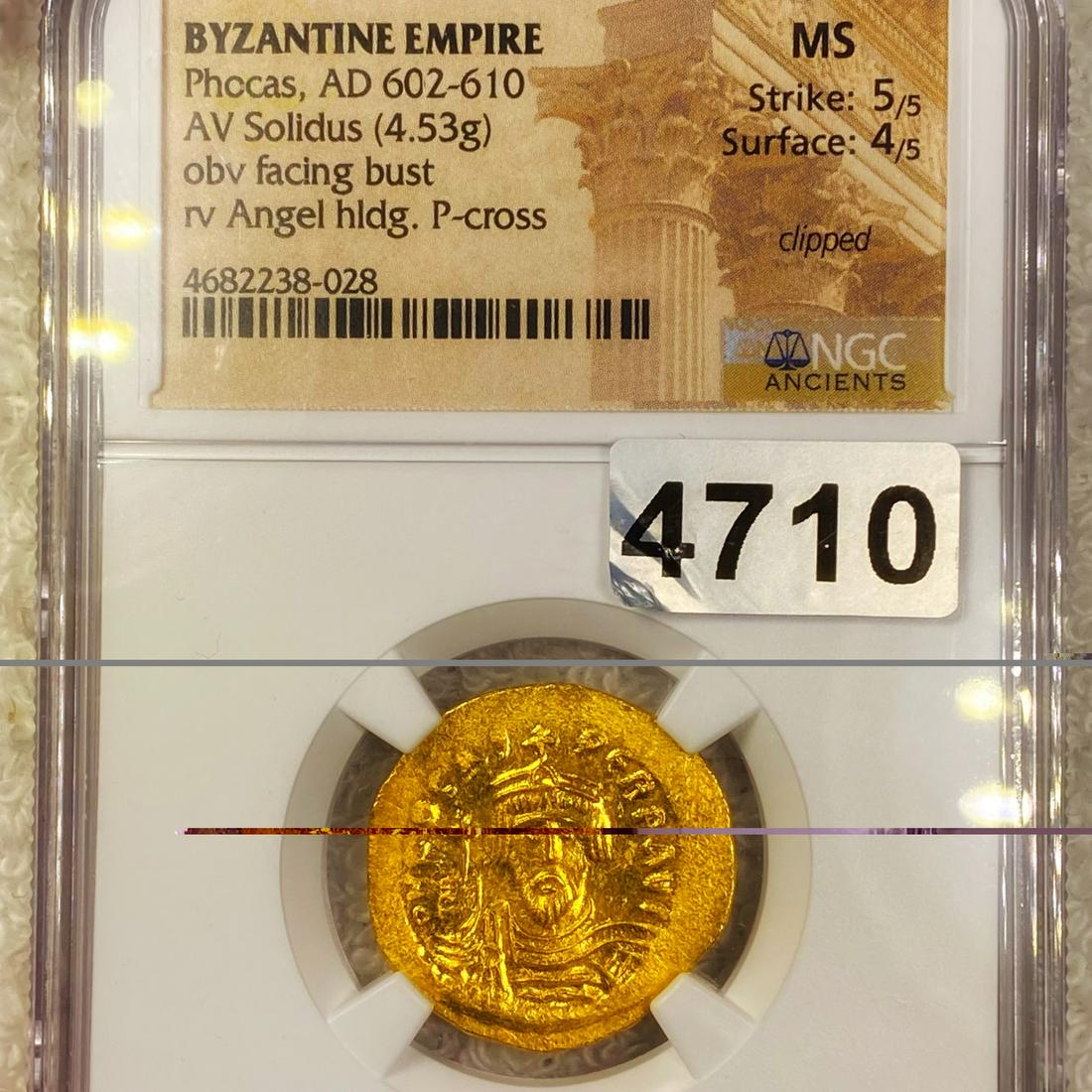 AD 602-610 Gold Byzantine Empire Solidus NGC - MS: AD 602-610 Gold Byzantine Empire Solidus NGC - MS