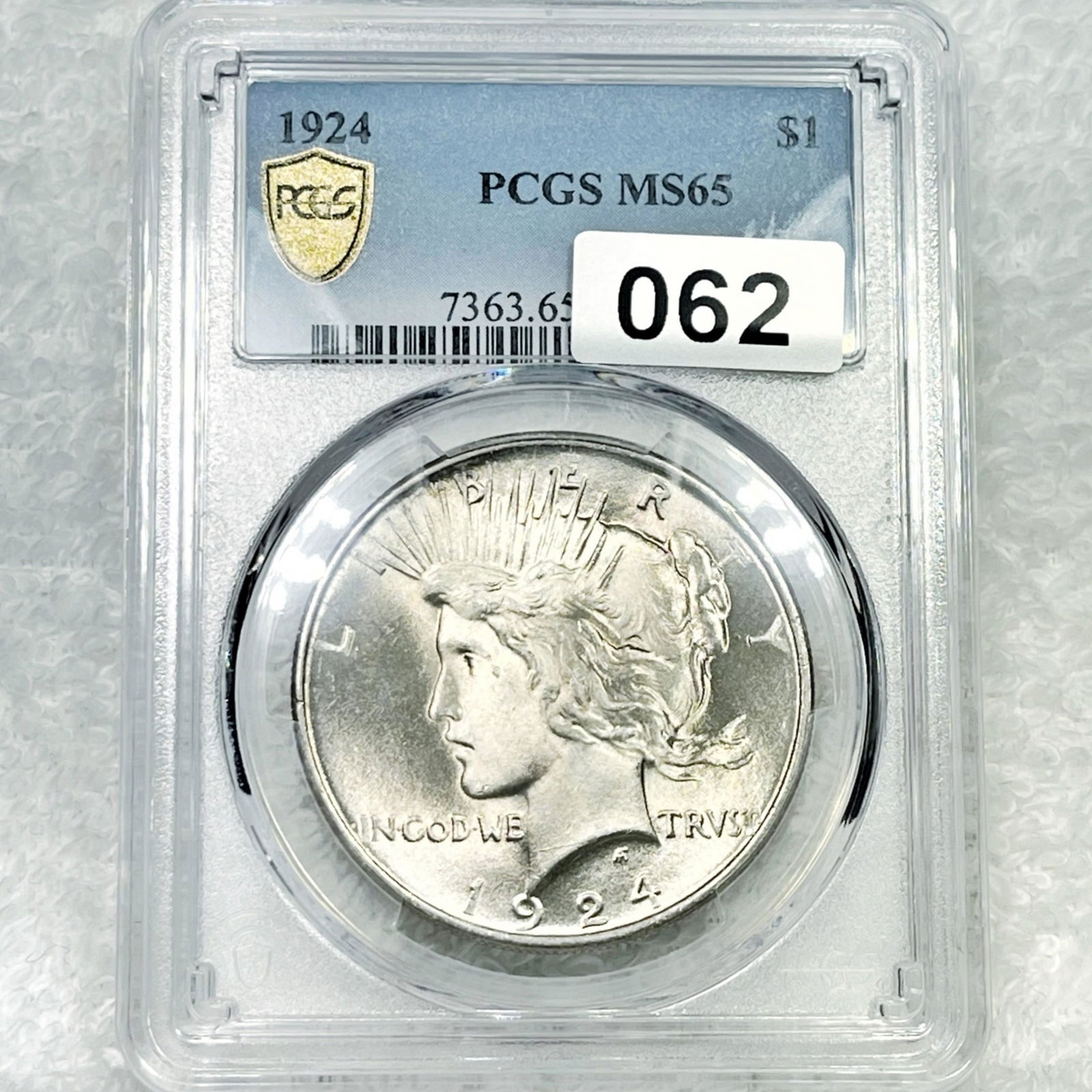 1924 Silver Peace Dollar PCGS - MS65 (1 of 2)