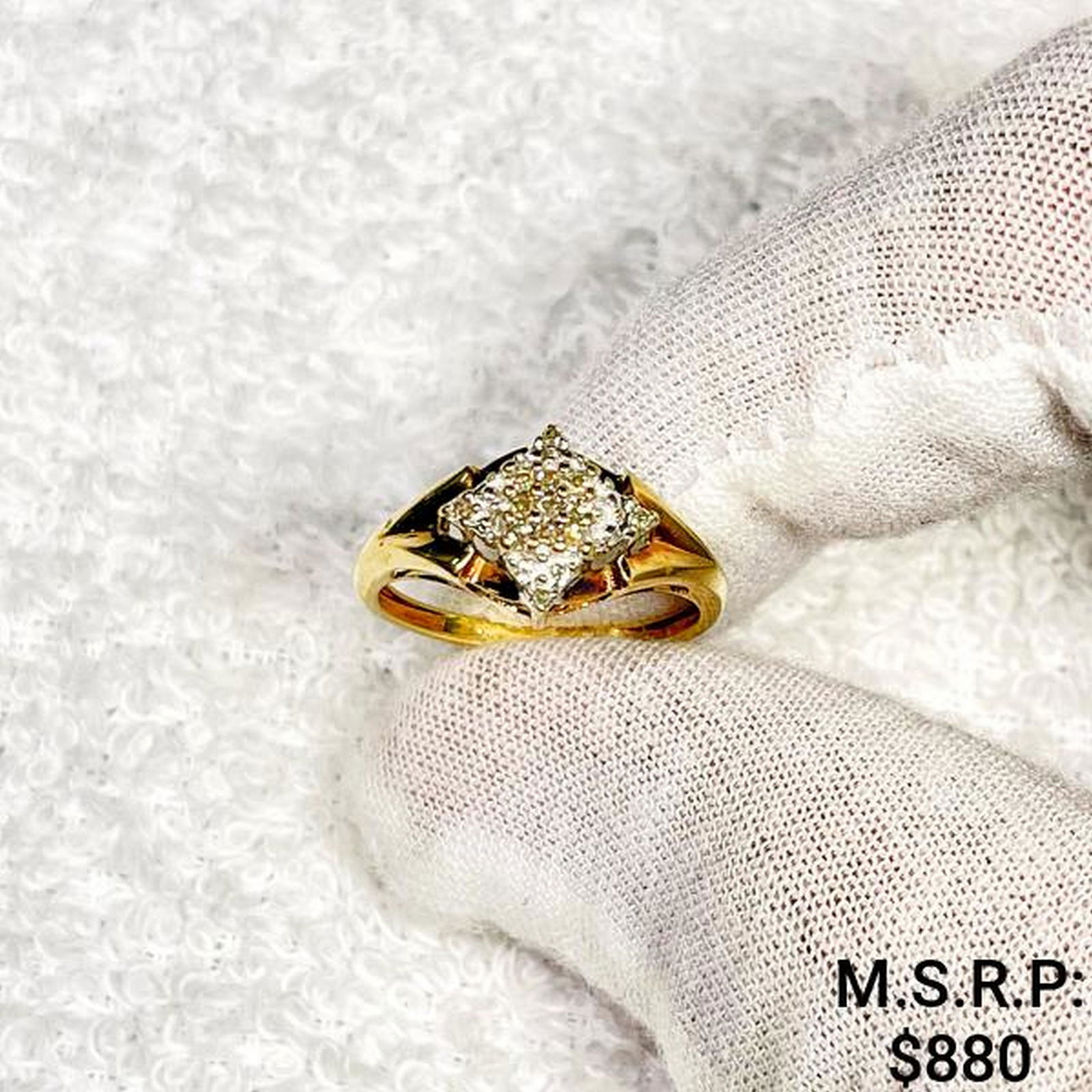 10kt Gold Diamond Ring, 1.5 DWT (1 of 2)