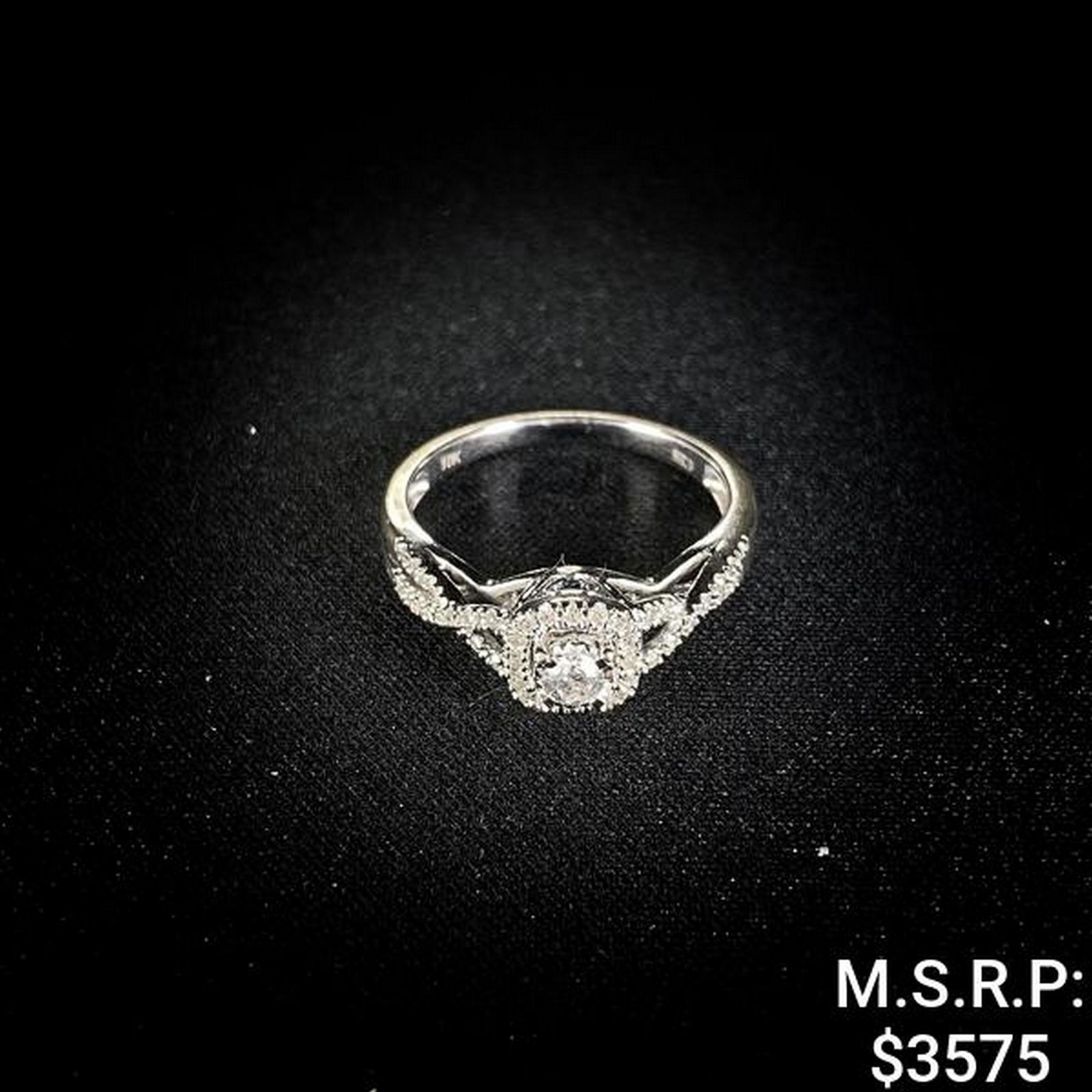 10kt White-Gold Diamond Ring, 1.7 DWT (1 of 2)