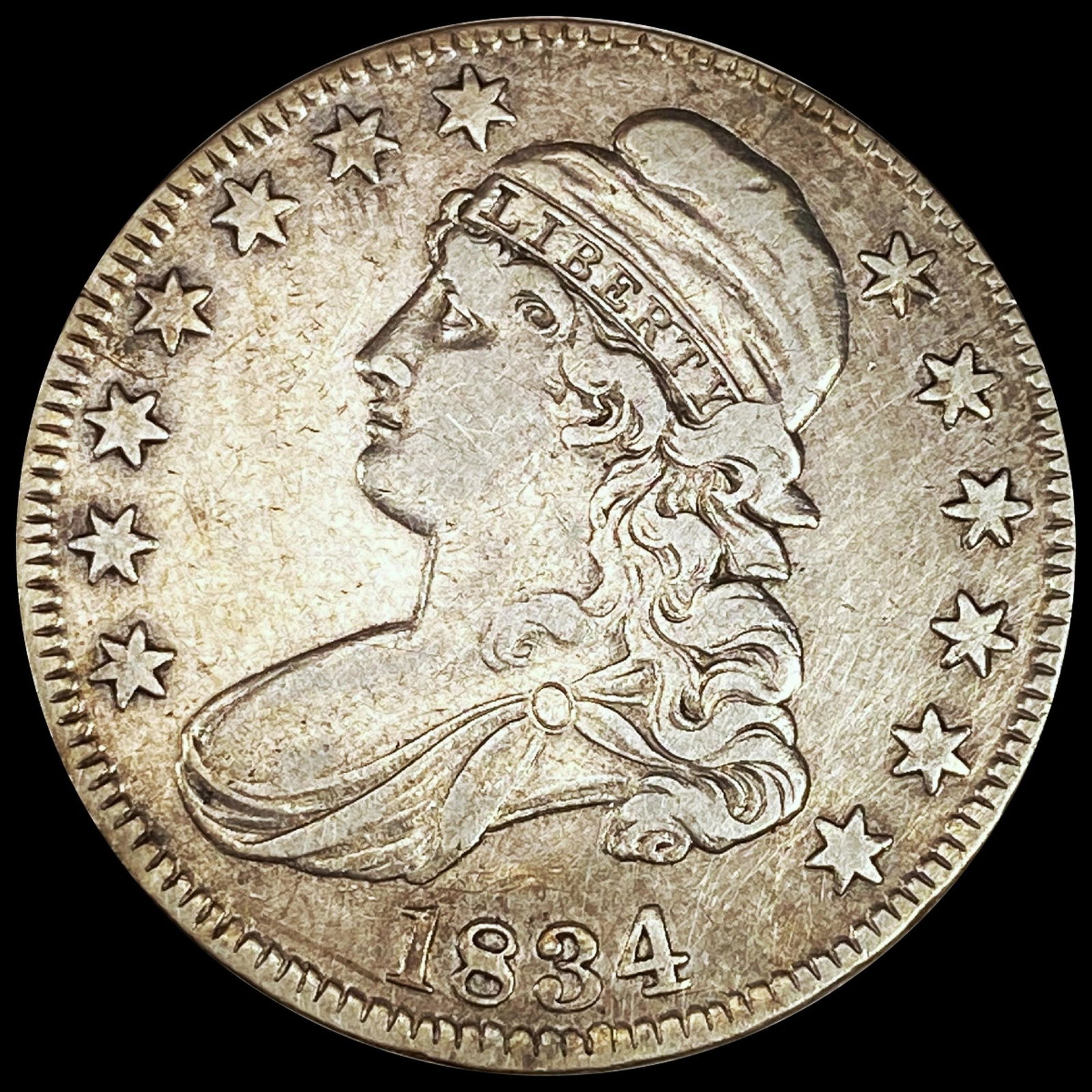 1834 Capped Bust Half Dollar LIGHTLY CIRCULATED (1 of 2)