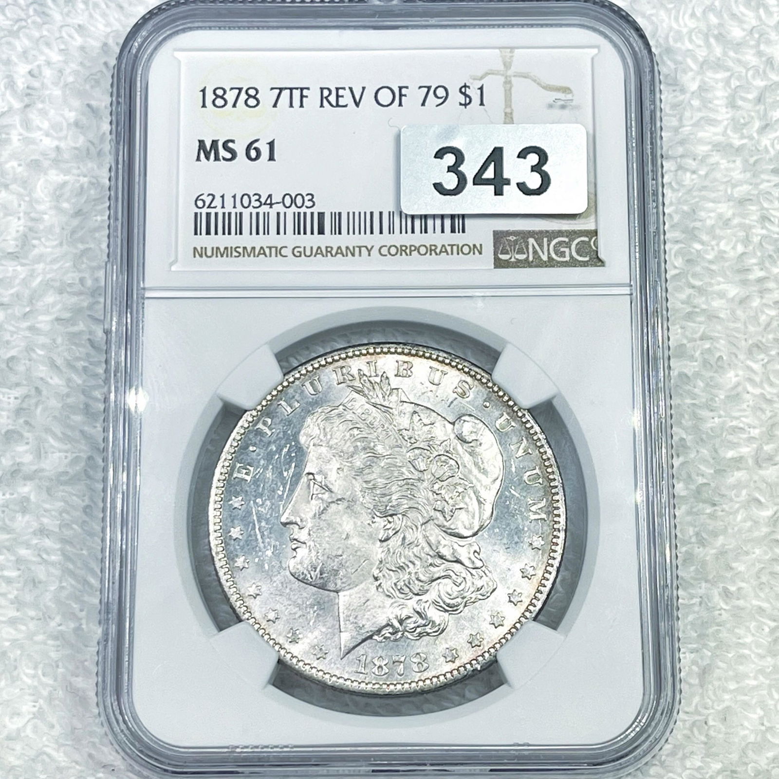 1878 7TF Morgan Silver Dollar NGC - MS61 (1 of 2)