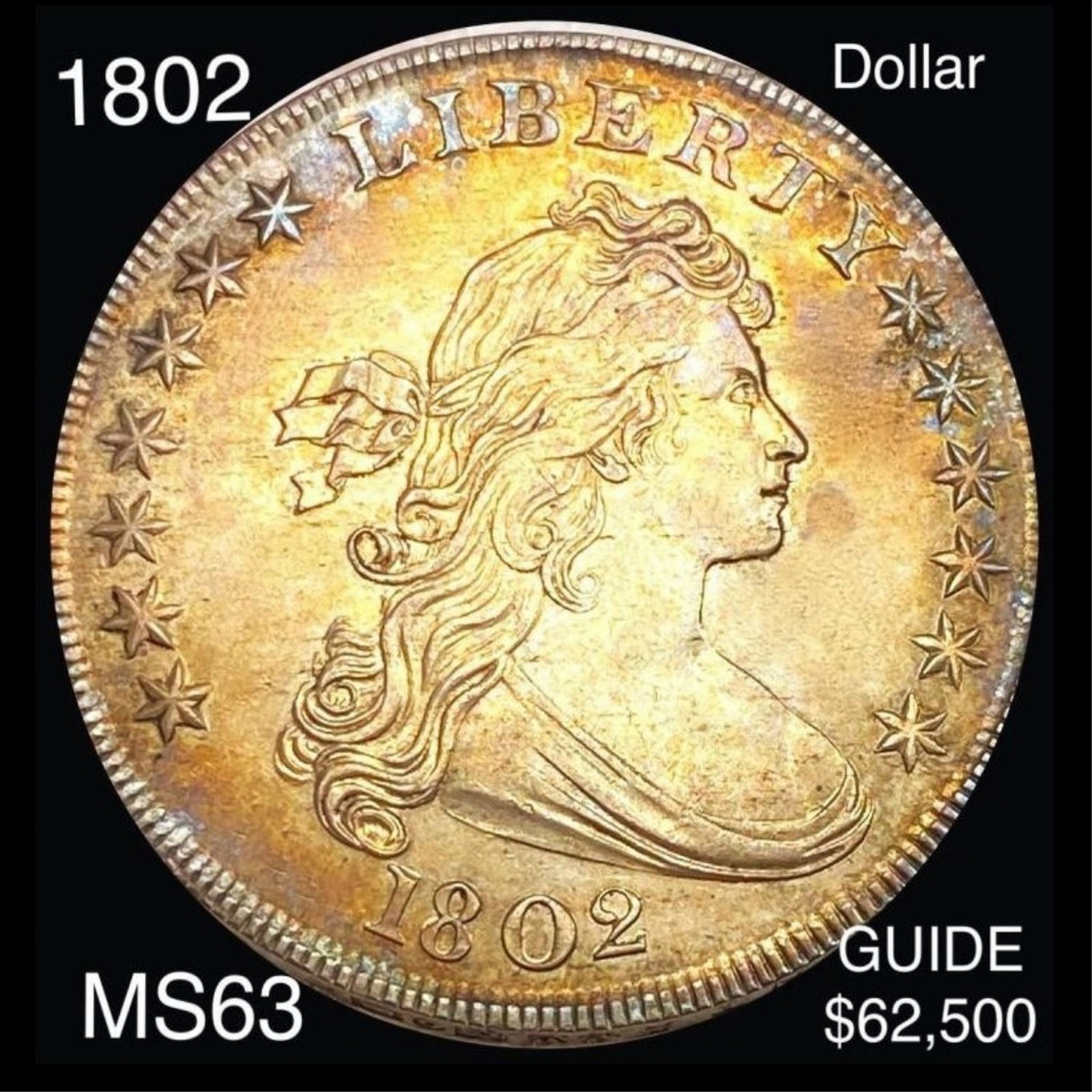 1802 Draped Bust Dollar CHOICE BU (1 of 2)