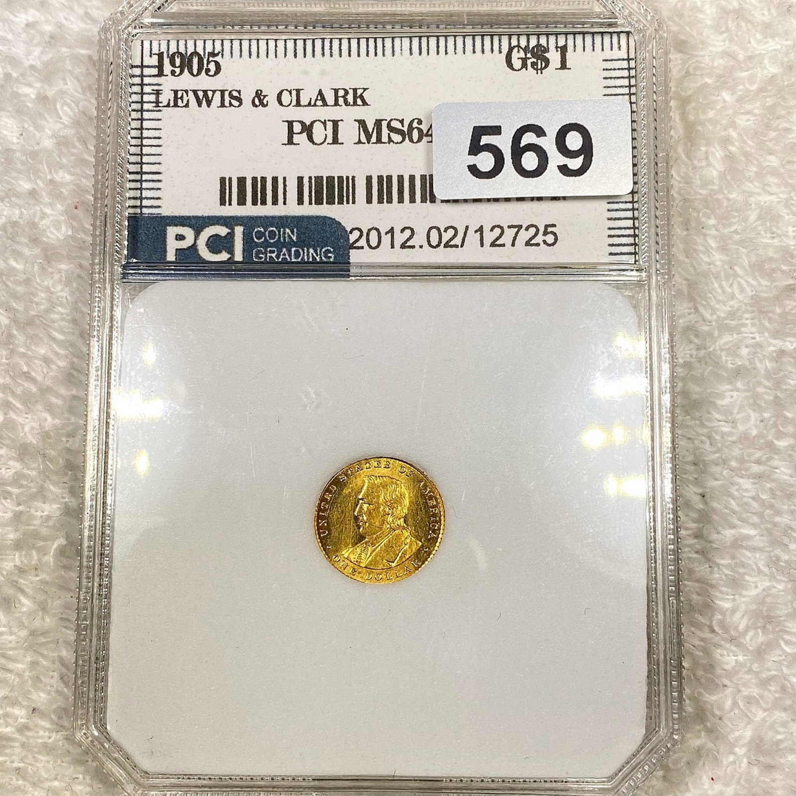 1905 Rare Lewis & Clark Gold Dollar PCI - MS64: 1905 Rare Lewis & Clark Gold Dollar PCI - MS64