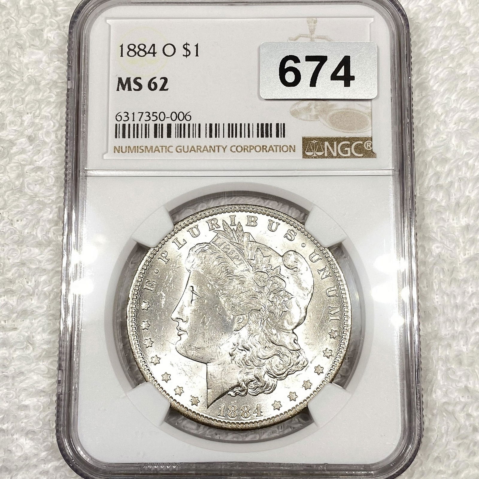 1884-O Morgan Silver Dollar NGC - MS62 (1 of 2)