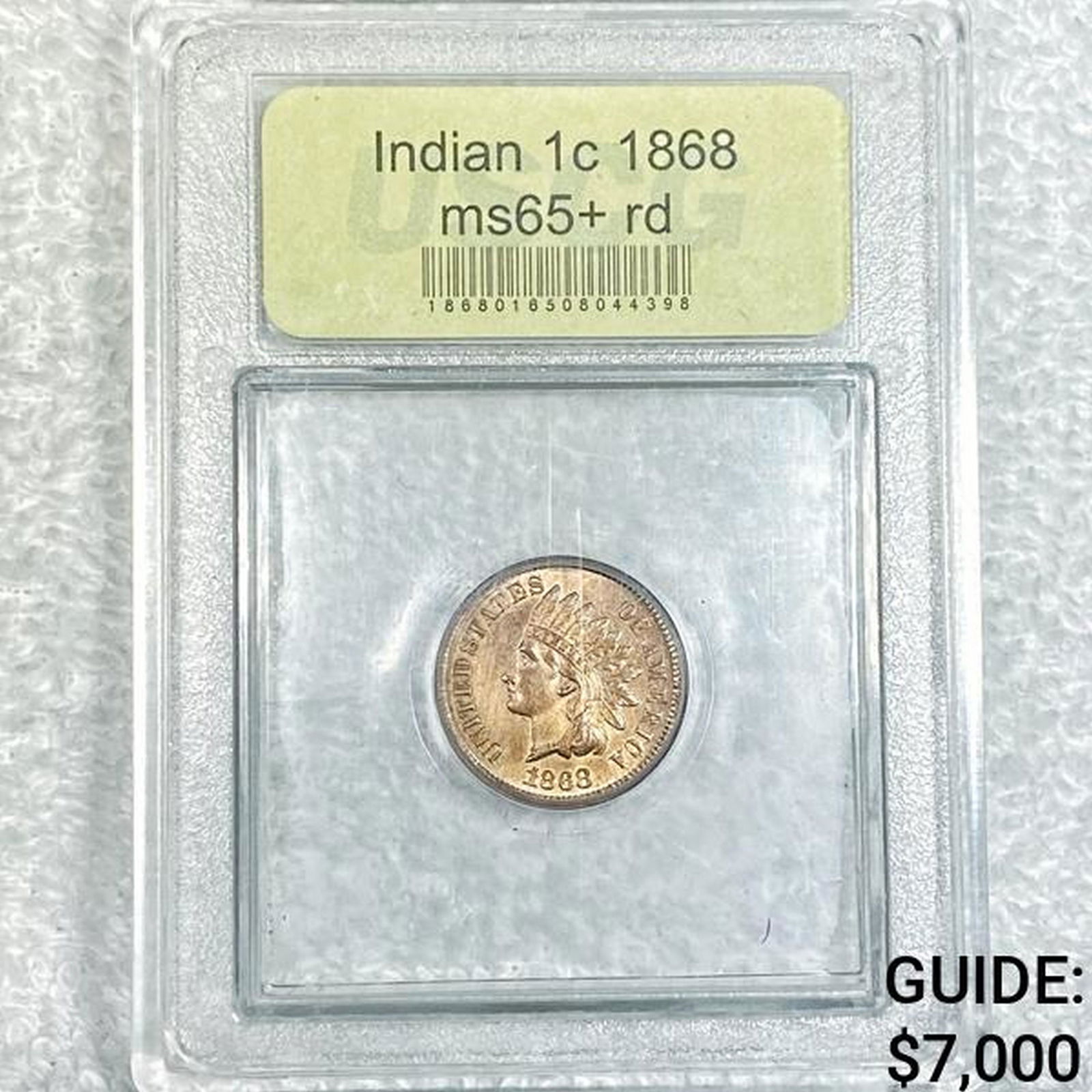 1868 Indian Head Cent USCG - MS65+ RD (1 of 2)