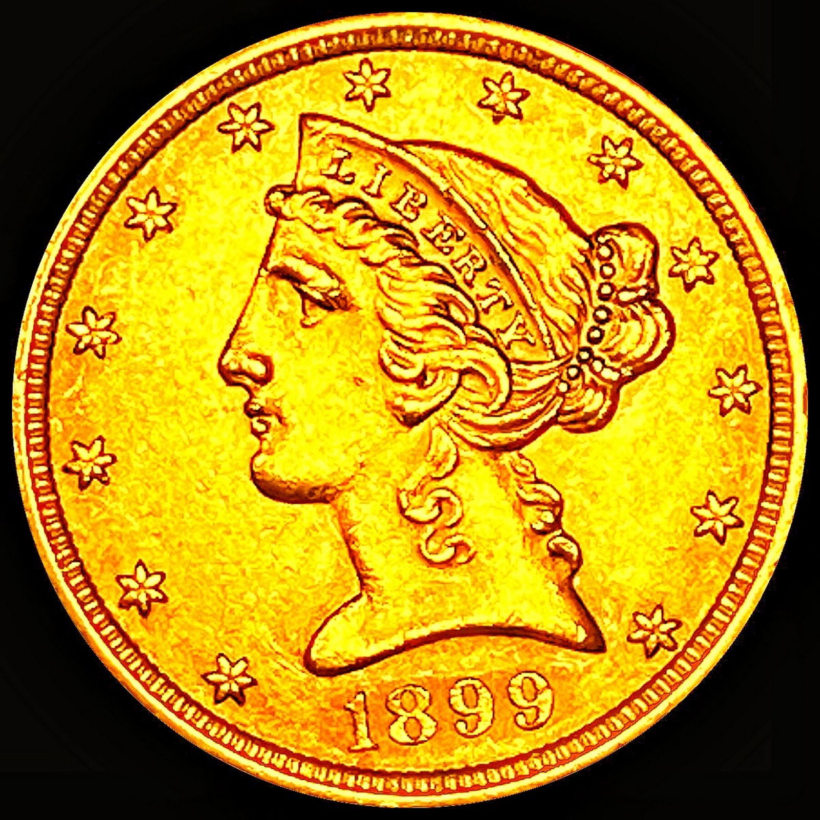 1899 $5 Gold Half Eagle UNCIRCULATED (1 of 2)