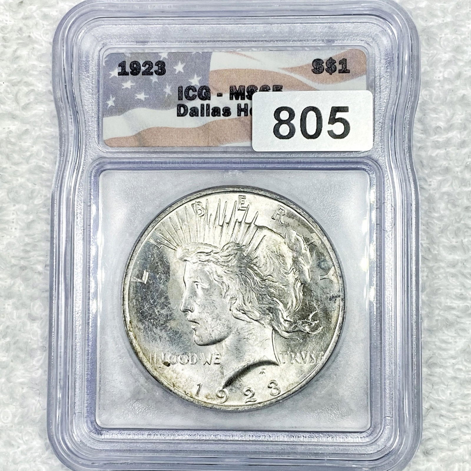 1923 Silver Peace Dollar ICG - MS65 (1 of 2)