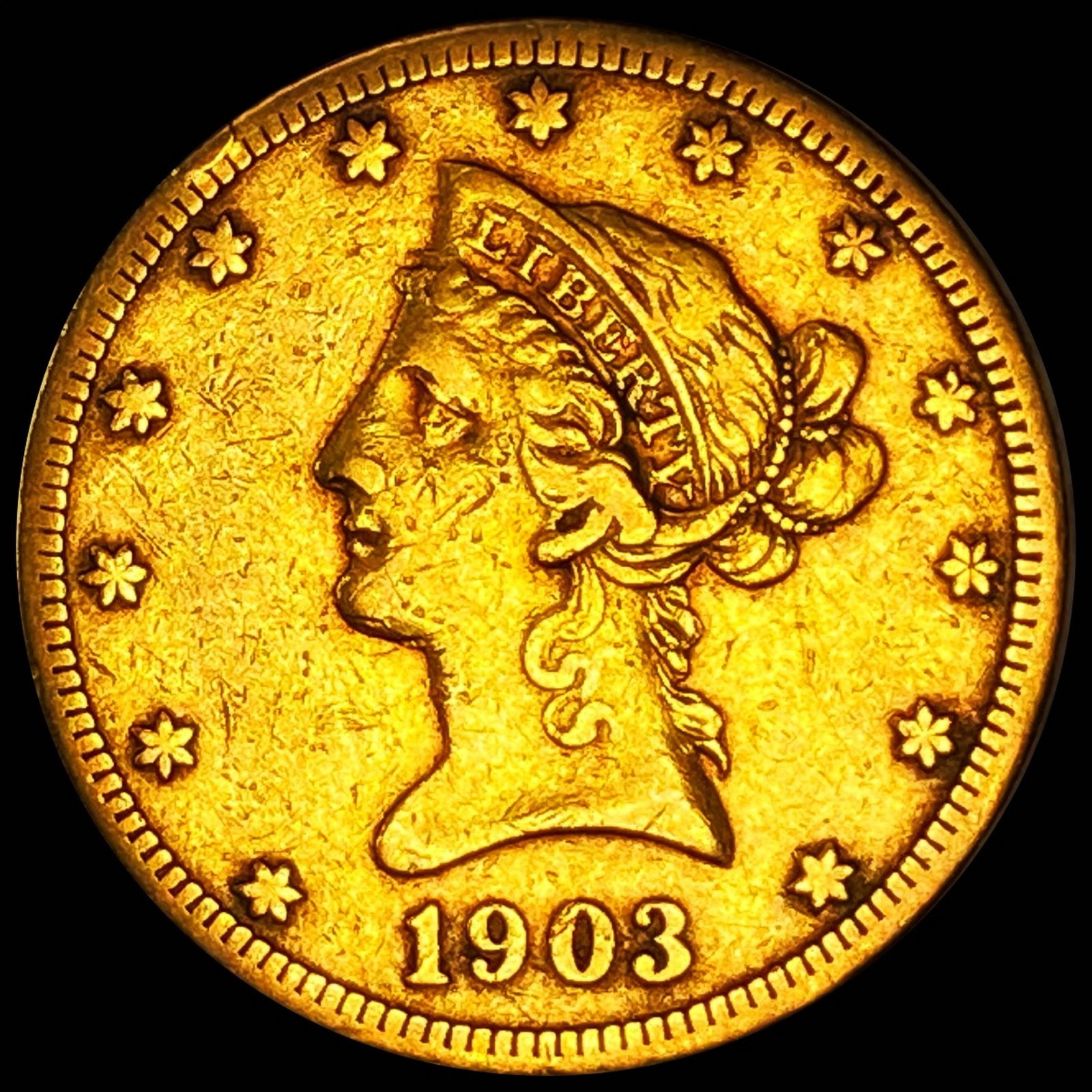1903-S $10 Gold Eagle LIGHTLY CIRCULATED (1 of 2)