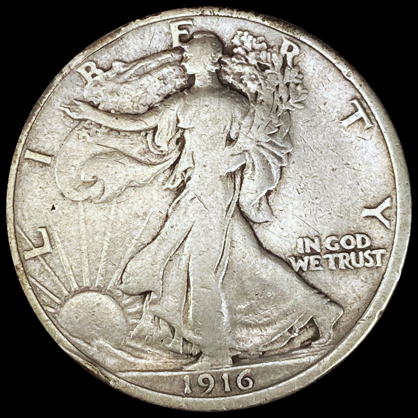 1916 Walking Liberty Half Dollar NICELY (1 of 2)