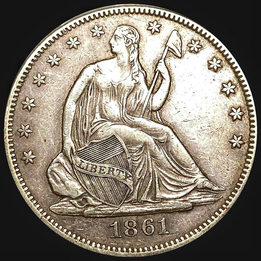 1861 Seated Liberty Half Dollar CLOSELY (1 of 2)