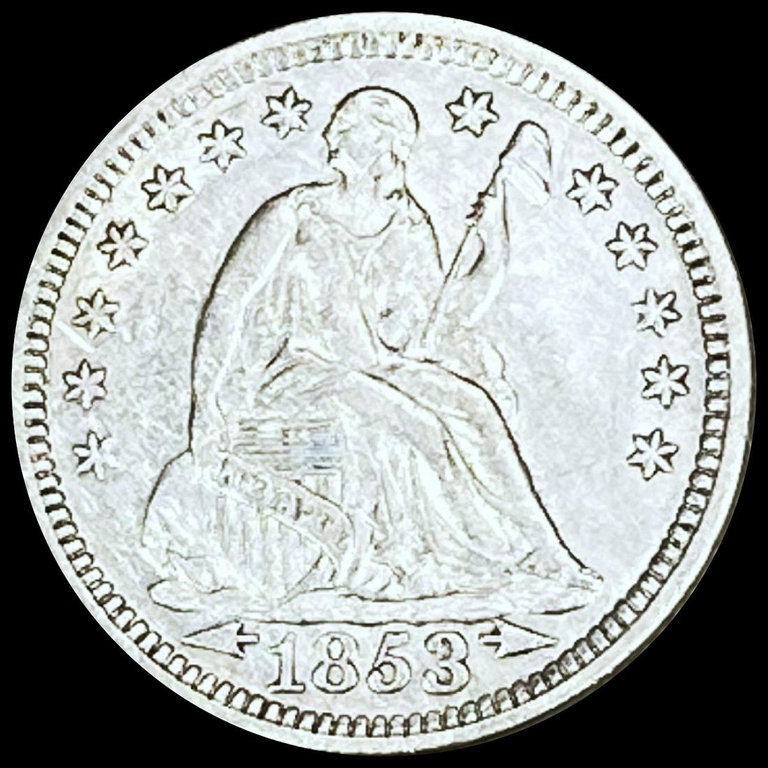 1853 'Arrows' Walking Liberty Half Dime (1 of 2)