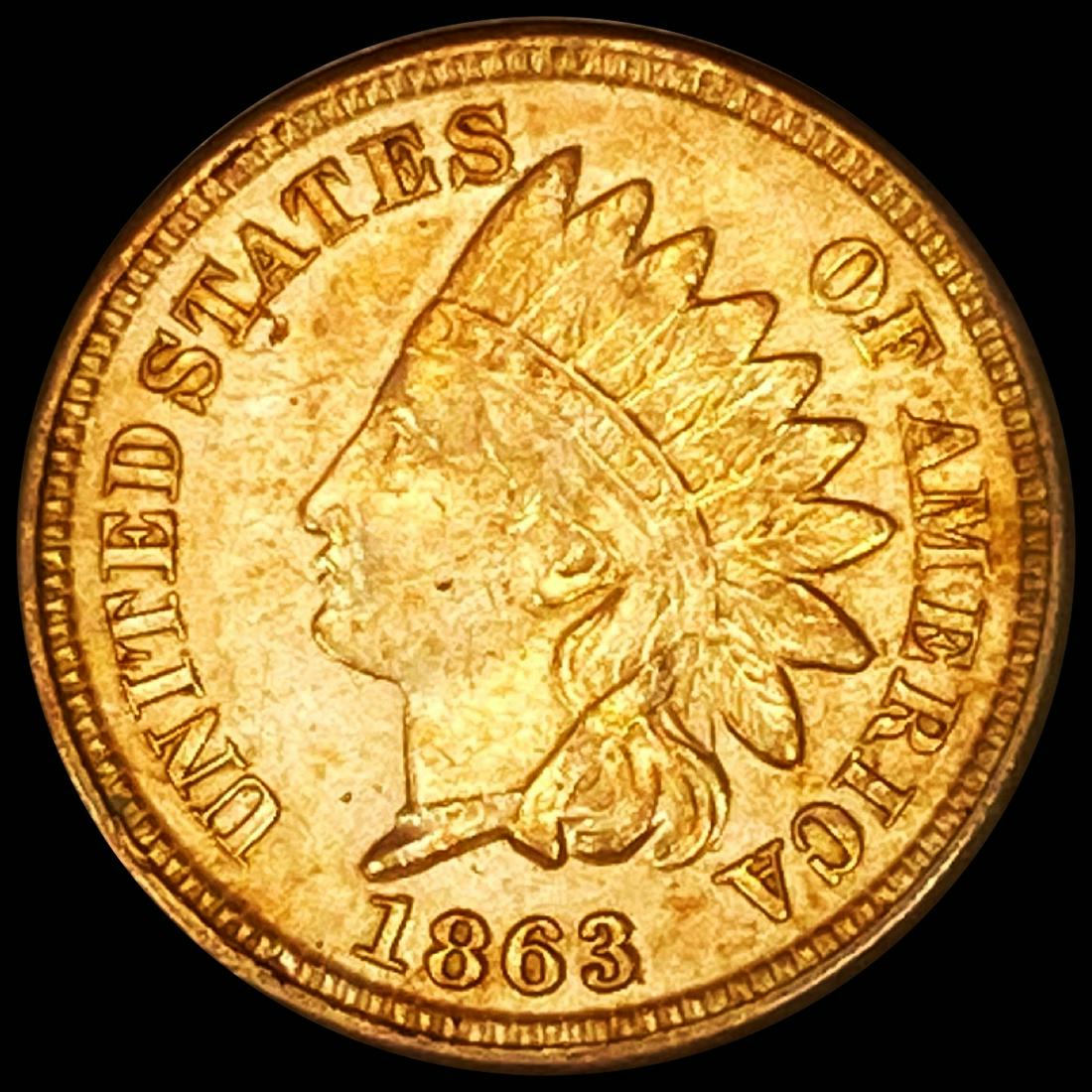 1863 Indian Head Cent CLOSELY UNCIRCULATED (1 of 2)