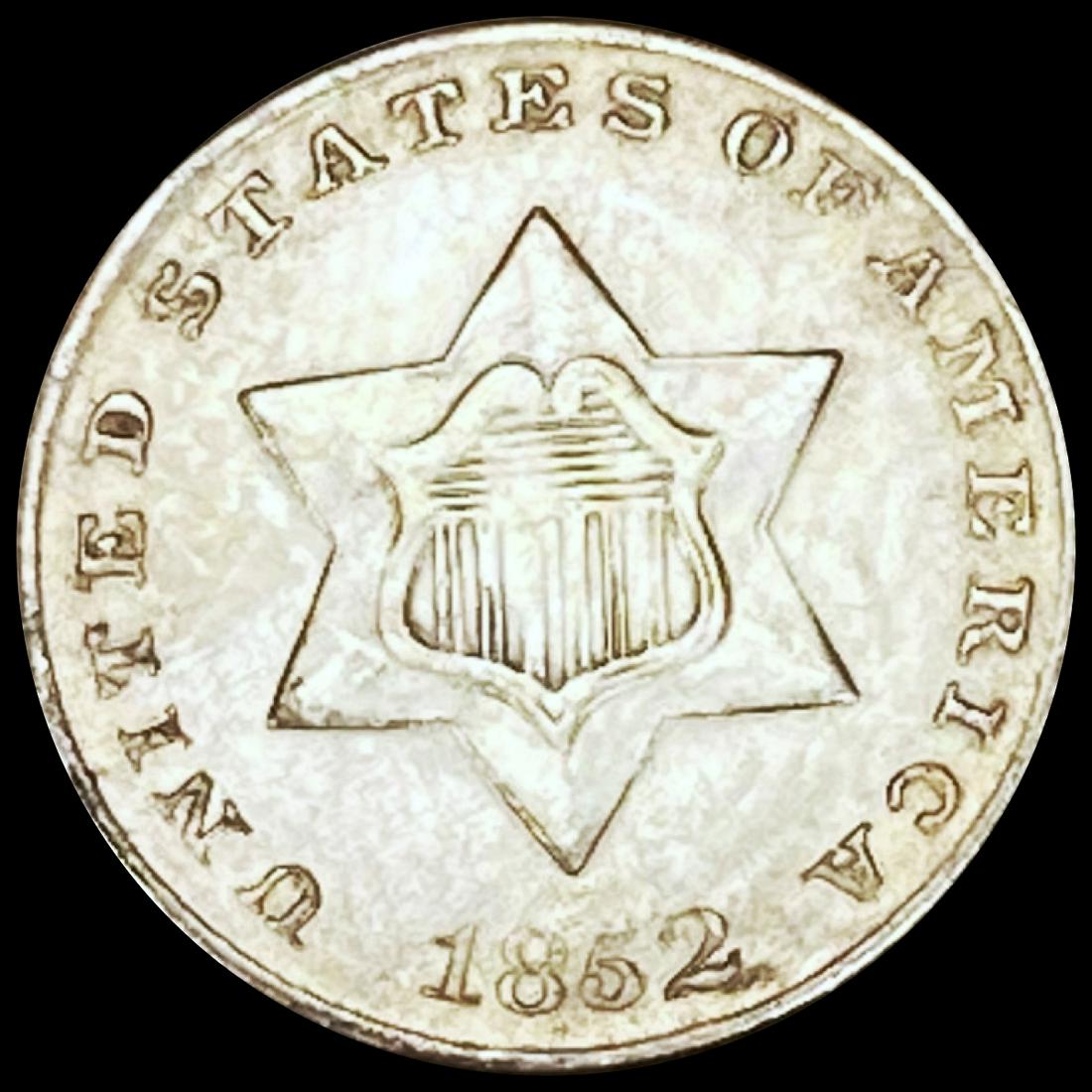 1852 Silver Three Cent UNCIRCULATED (1 of 2)