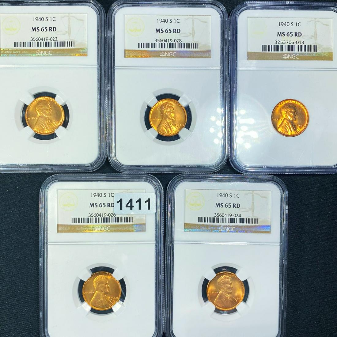 1940-S Wheat Cents NGC - MS65 RD (1 of 2)