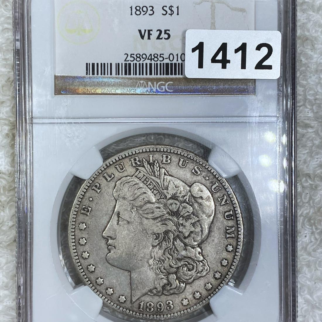 1893 Morgan Silver Dollar NGC - VF25 (1 of 2)
