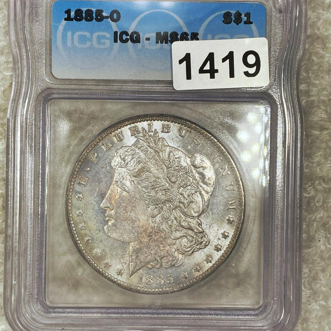 MS63 ICG鑑定 1889年 モルガンダラー 銀貨 シルバー 米国 アメリカ