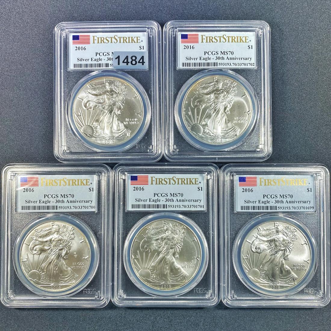 2016 Walking Liberty Silver Dollars PCGS - MS70 (1 of 2)