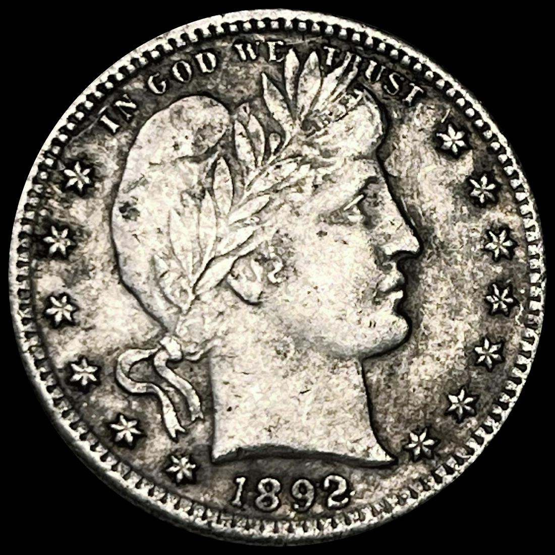1892-O Barber Quarter CLOSELY UNCIRCULATED (1 of 2)