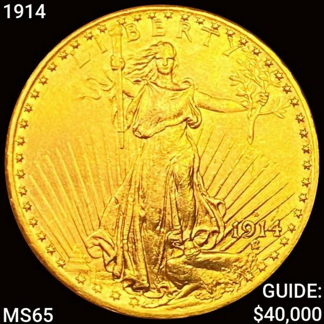 1914-D $20 Gold Double Eagle GEM BU (1 of 2)