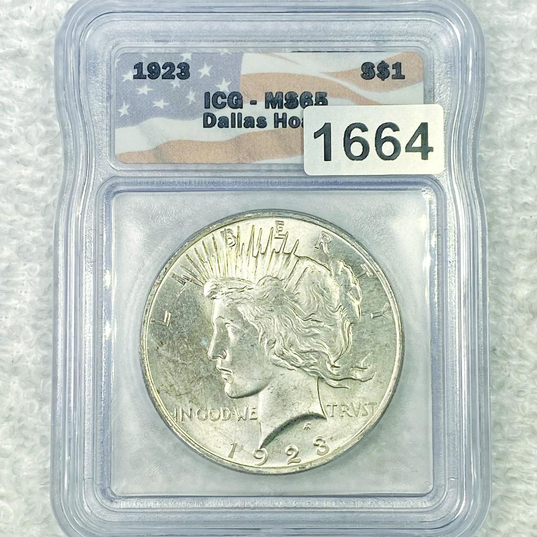 1923 Silver Peace Dollar ICG - MS65 (1 of 2)