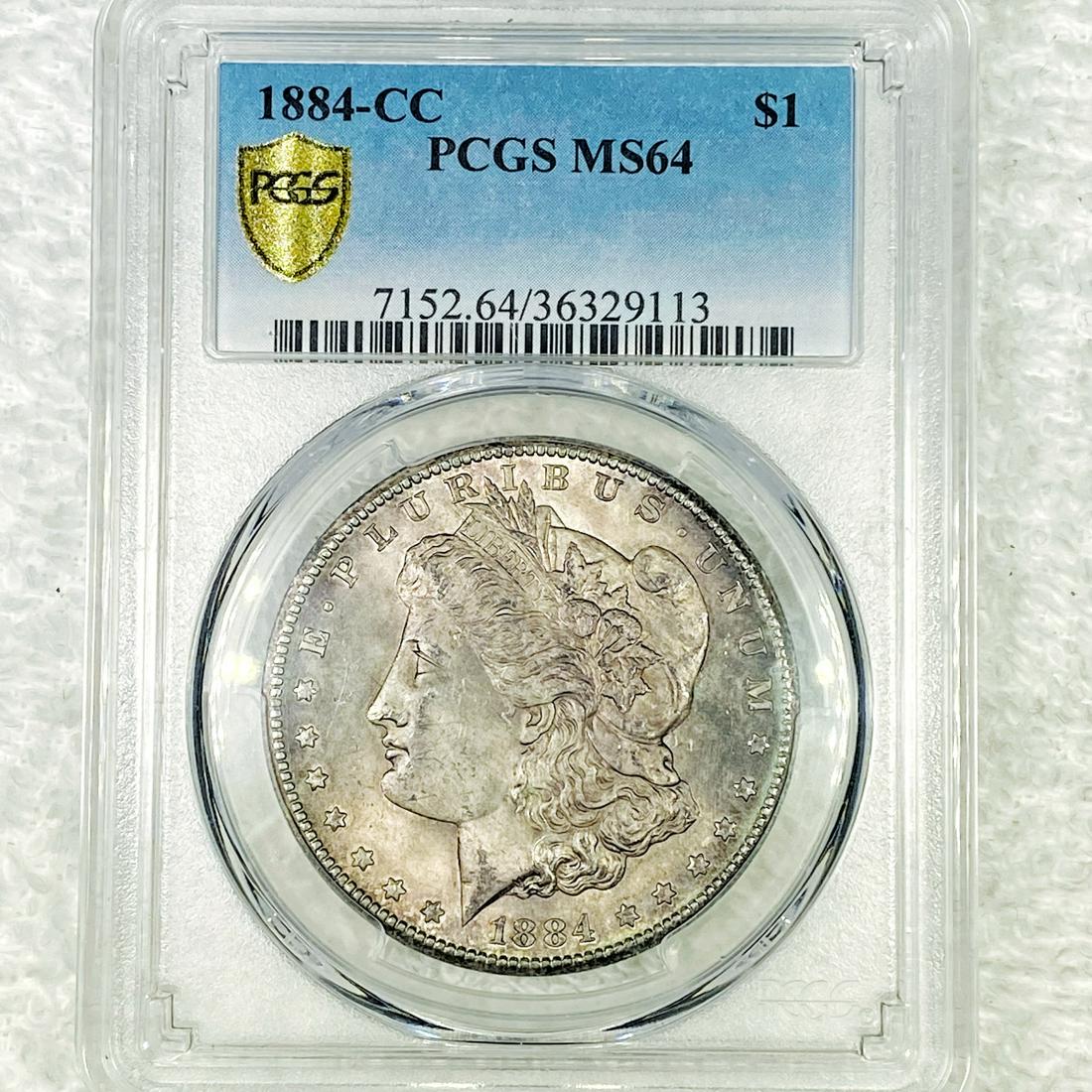 1884-CC Morgan Silver Dollar PCGS - MS64 (1 of 2)