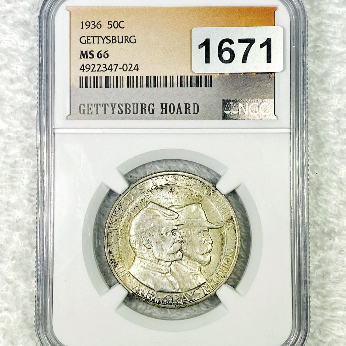 1936 Gettysburg Half Dollar NGC - MS66 (1 of 2)
