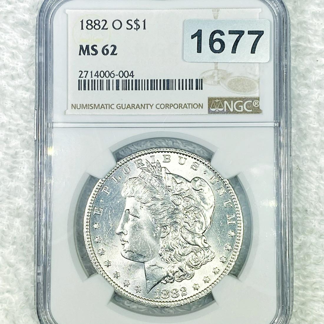 1882-O Morgan Silver Dollar NGC - MS62 (1 of 2)