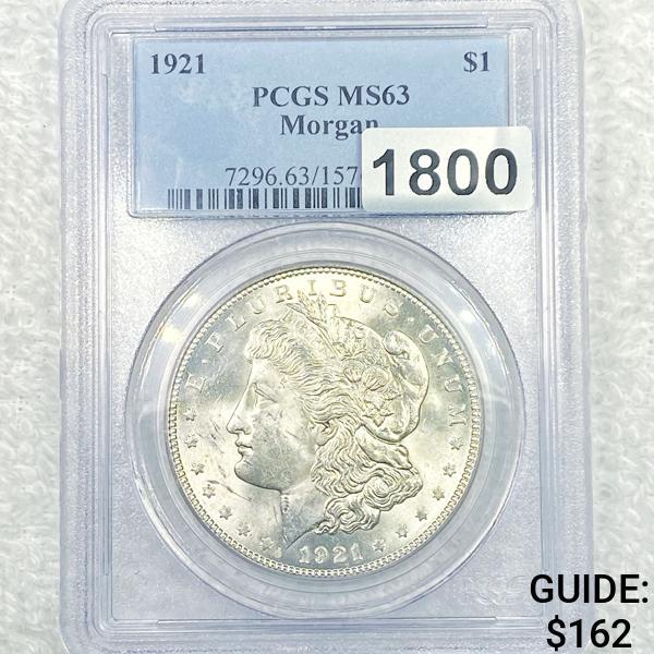 1921 Morgan Silver Dollar PCGS - MS63 (1 of 2)