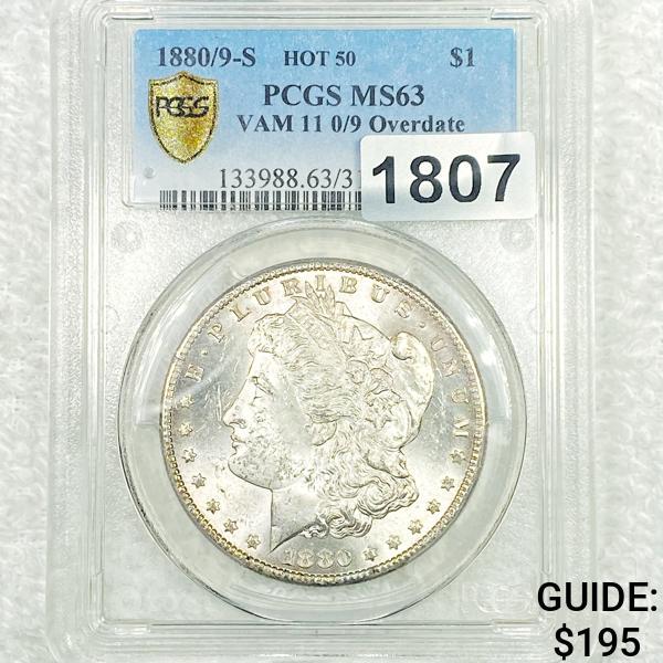 1880/9-S Morgan Silver Dollar PCGS - MS63 (1 of 2)