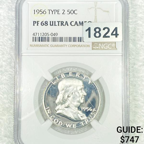 1956 Ty 2 Franklin Half Dollar NGC - PF68 Ultra (1 of 2)