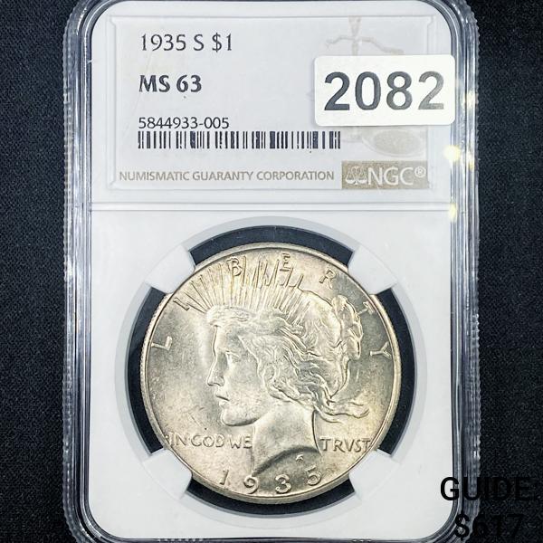 1935-S Silver Peace Dollar NGC - MS63 (1 of 2)
