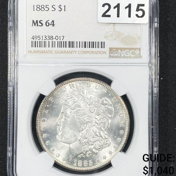 1885-S Morgan Silver Dollar NGC - MS64 (1 of 2)