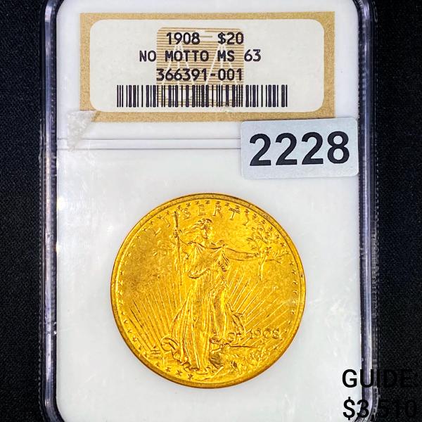 1908 $20 Gold Double Eagle NGC - MS63 (1 of 2)