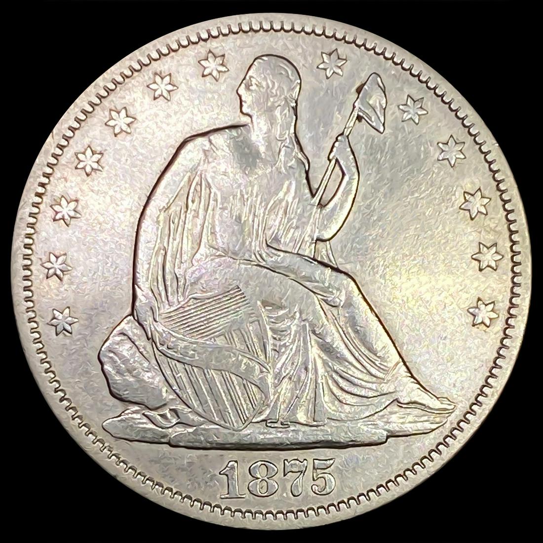 1875-S Seated Liberty Half Dollar NEARLY (1 of 2)