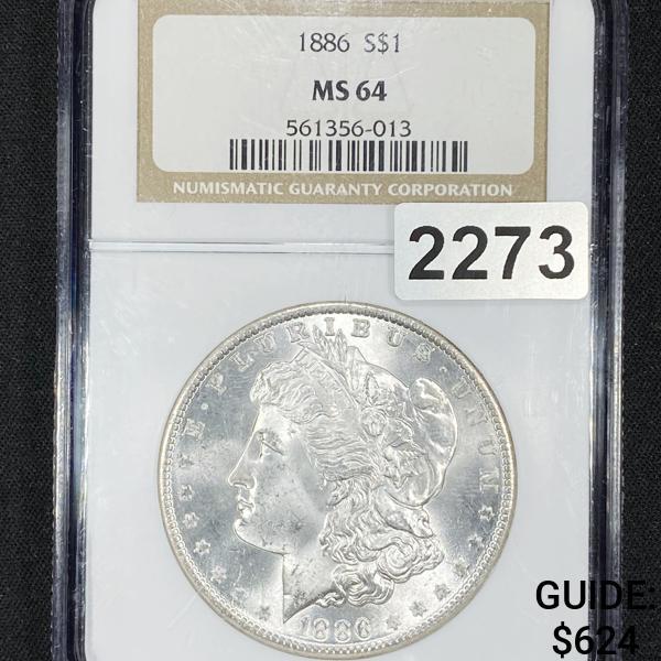 1886 Morgan Silver Dollar NGC - MS64 (1 of 2)