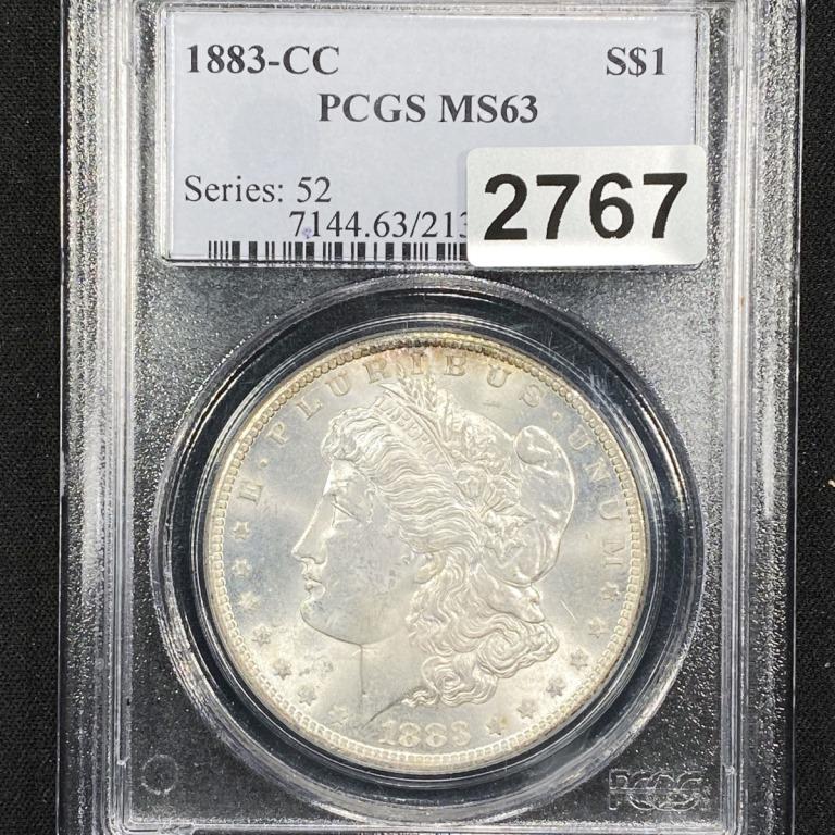 1883-CC Morgan Silver Dollar PCGS - MS63 (1 of 2)